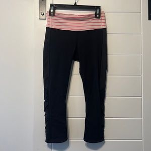 Lululemon Crops with mesh side details